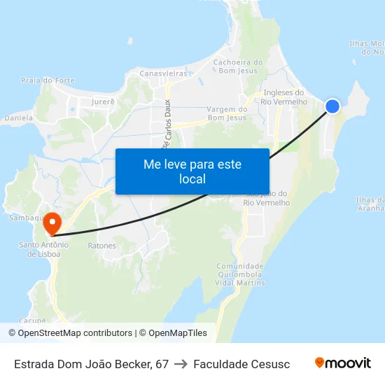 Estrada Dom João Becker, 67 to Faculdade Cesusc map