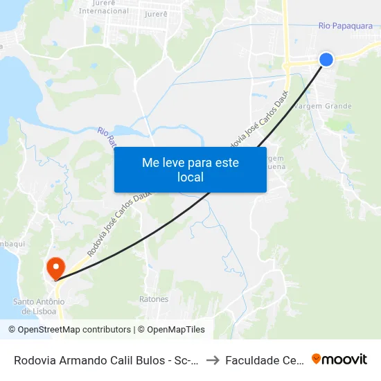 Rodovia Armando Calil Bulos - Sc-403, 899 to Faculdade Cesusc map