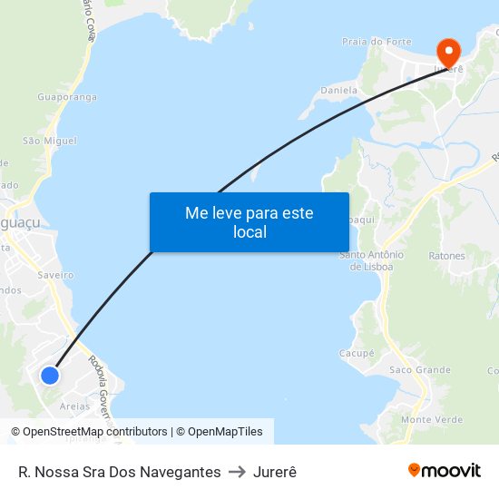 R. Nossa Sra Dos Navegantes to Jurerê map