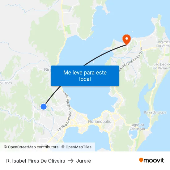 R. Isabel Pires De Oliveira to Jurerê map