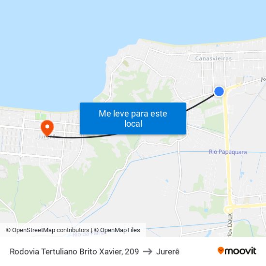 Rodovia Tertuliano Brito Xavier, 209 to Jurerê map