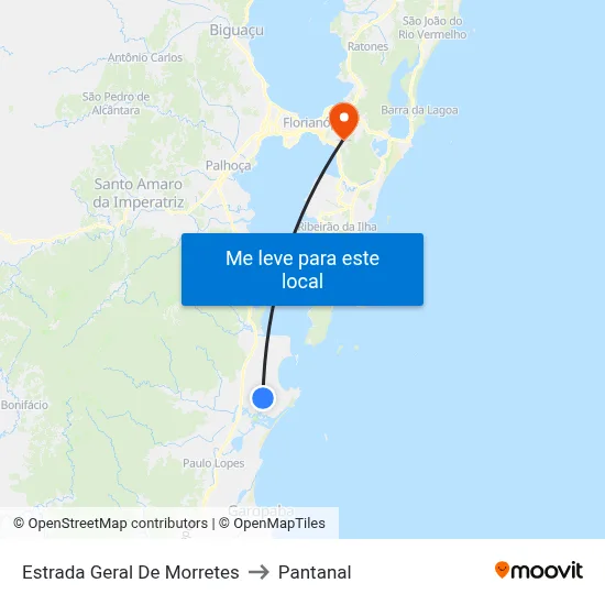 Estrada Geral De Morretes to Pantanal map