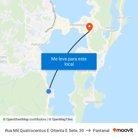 Rua Mil Quatrocentos E Oitenta E Sete, 30 to Pantanal map