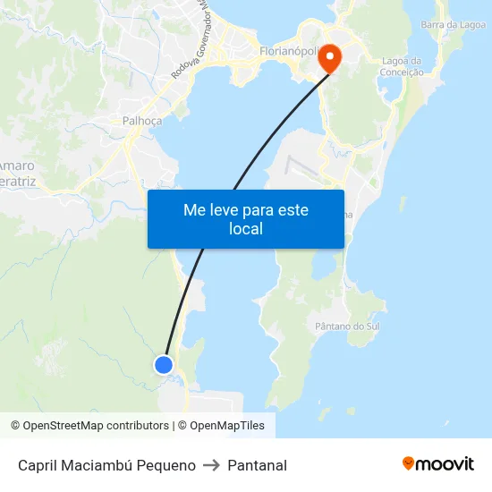 Capril Maciambú Pequeno to Pantanal map