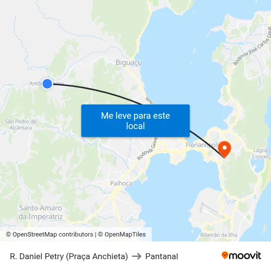 R. Daniel Petry (Praça Anchieta) to Pantanal map