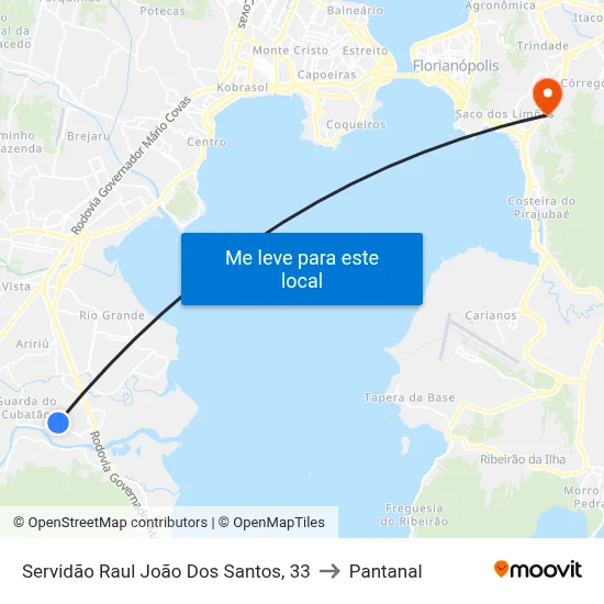 Servidão Raul João Dos Santos, 33 to Pantanal map