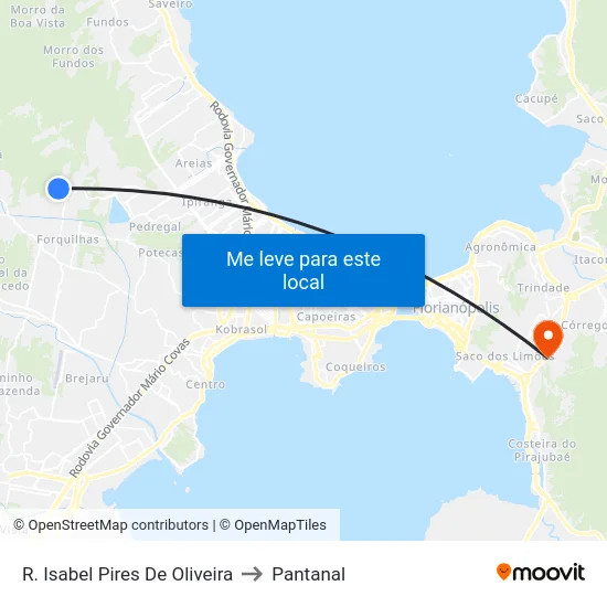 R. Isabel Pires De Oliveira to Pantanal map