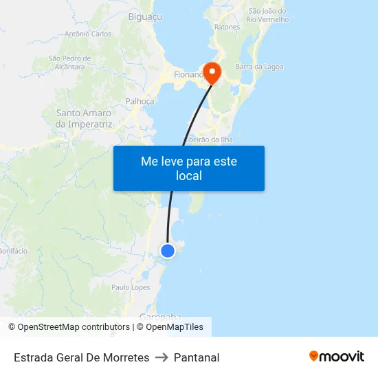 Estrada Geral De Morretes to Pantanal map