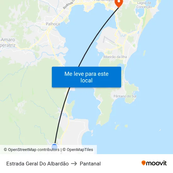 Estrada Geral Do Albardão to Pantanal map