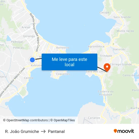 R. João Grumiche to Pantanal map