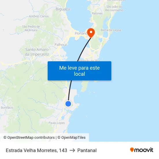 Estrada Velha Morretes, 143 to Pantanal map