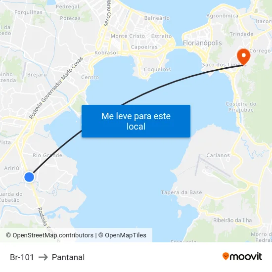 Br-101 to Pantanal map