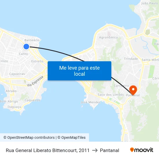 Rua General Liberato Bittencourt, 2011 to Pantanal map