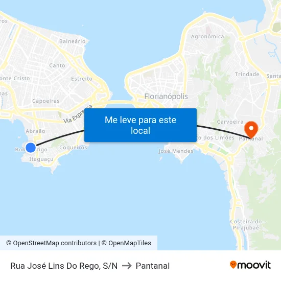 Rua José Lins Do Rego, S/N to Pantanal map