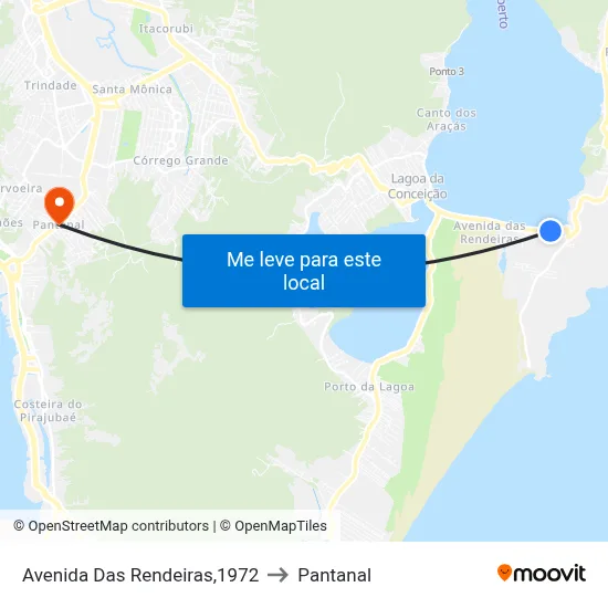 Avenida Das Rendeiras,1972 to Pantanal map
