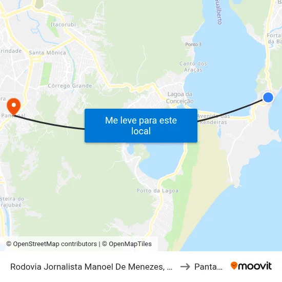 Rodovia Jornalista Manoel De Menezes, 1227 to Pantanal map