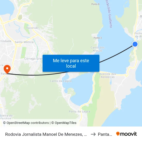 Rodovia Jornalista Manoel De Menezes, 2377 to Pantanal map