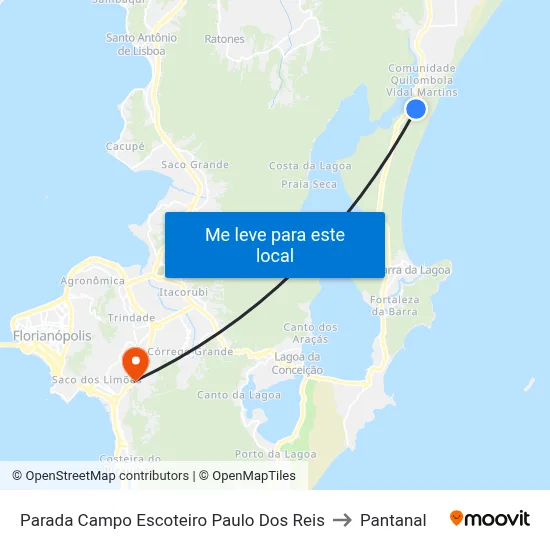 Parada Campo Escoteiro Paulo Dos Reis to Pantanal map