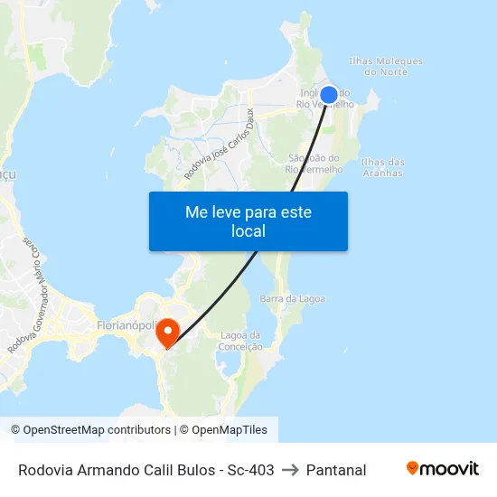 Rodovia Armando Calil Bulos - Sc-403 to Pantanal map