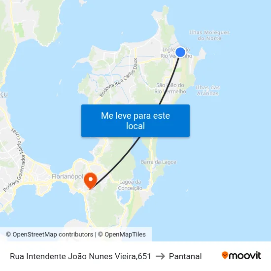 Rua Intendente João Nunes Vieira,651 to Pantanal map