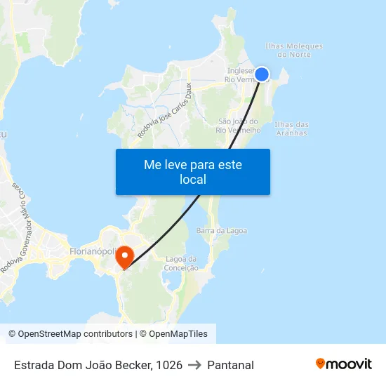 Estrada Dom João Becker, 1026 to Pantanal map