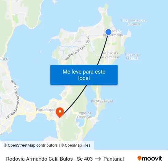 Rodovia Armando Calil Bulos - Sc-403 to Pantanal map