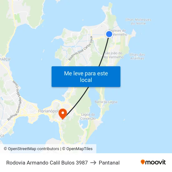 Rodovia Armando Calil Bulos 3987 to Pantanal map