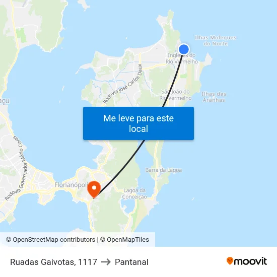 Ruadas Gaivotas, 1117 to Pantanal map
