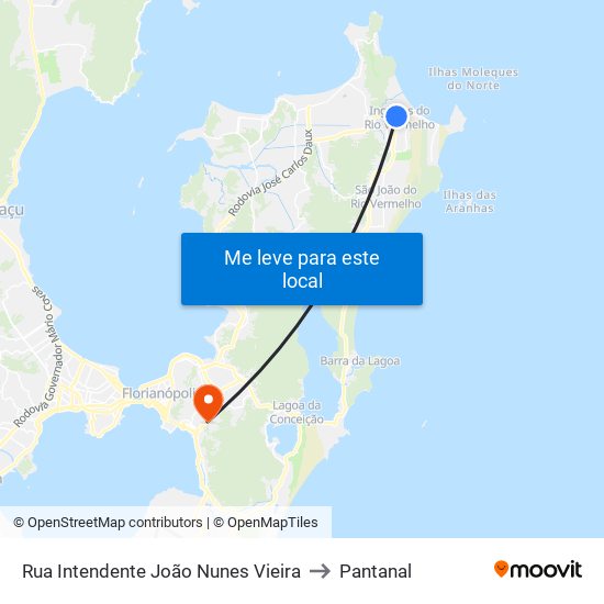 Rua Intendente João Nunes Vieira to Pantanal map