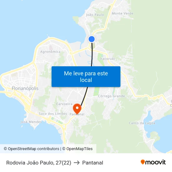 Rodovia João Paulo, 27(22) to Pantanal map