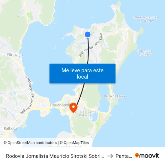 Rodovia Jornalista Maurício Sirotski Sobrinho, 5033 to Pantanal map