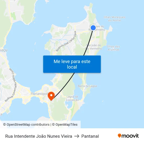 Rua Intendente João Nunes Vieira to Pantanal map
