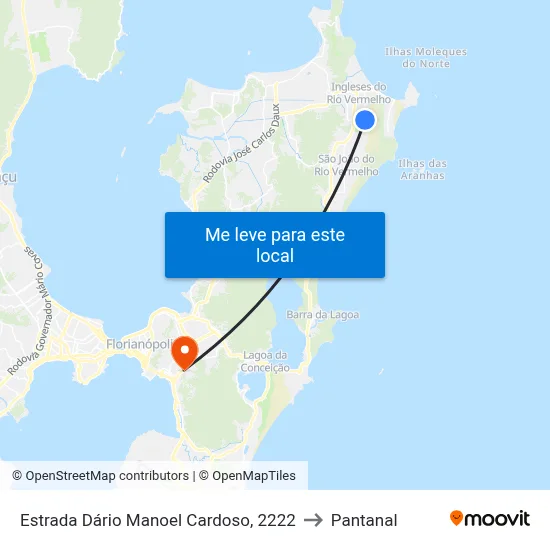 Estrada Dário Manoel Cardoso, 2222 to Pantanal map