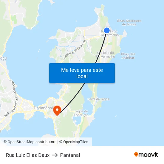 Rua Luiz Elias Daux to Pantanal map
