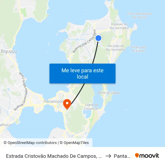 Estrada Cristovão Machado De Campos, 1537 to Pantanal map