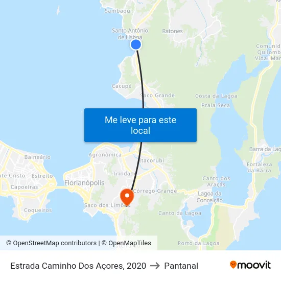 Estrada Caminho Dos Açores, 2020 to Pantanal map