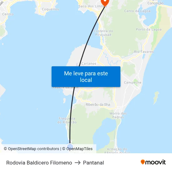 Rodovia Baldicero Filomeno to Pantanal map
