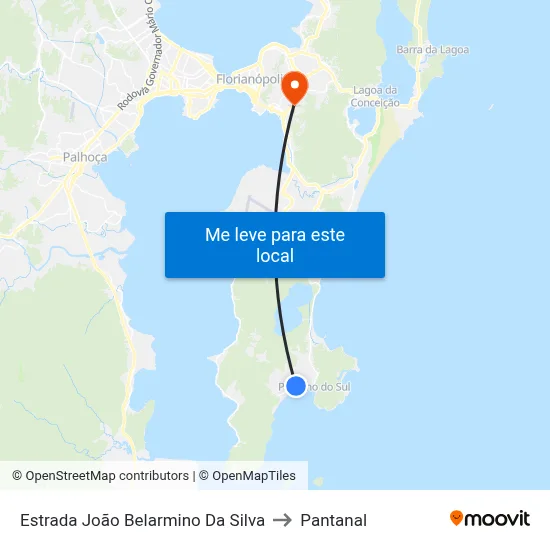 Estrada João Belarmino Da Silva to Pantanal map