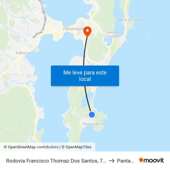 Rodovia Francisco Thomaz Dos Santos, 7084 to Pantanal map