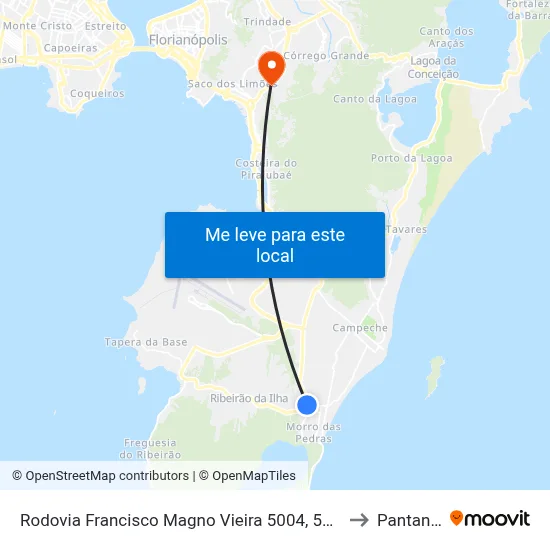 Rodovia Francisco Magno Vieira 5004, 5027 to Pantanal map