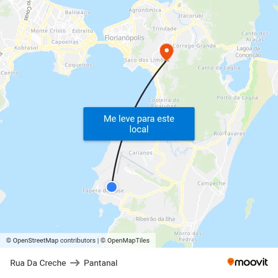 Rua Da Creche to Pantanal map