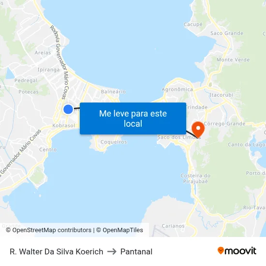 R. Walter Da Silva Koerich to Pantanal map
