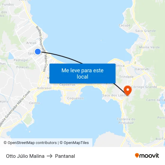 Otto Júlio Malina to Pantanal map