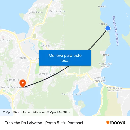 Trapiche Da Leivoton - Ponto 5 to Pantanal map