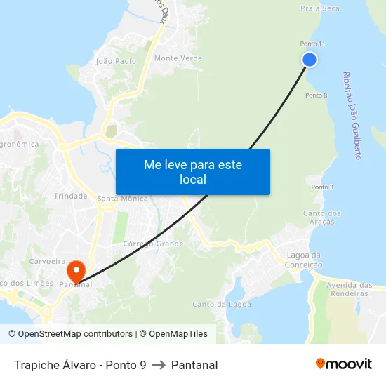 Trapiche Álvaro - Ponto 9 to Pantanal map