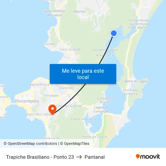 Trapiche Brasiliano - Ponto 23 to Pantanal map