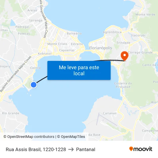 Rua Assis Brasil, 1220-1228 to Pantanal map