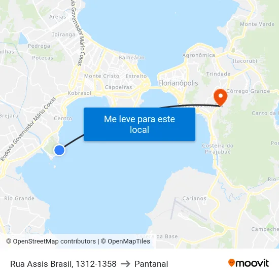 Rua Assis Brasil, 1312-1358 to Pantanal map