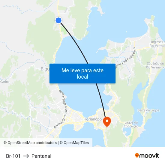 Br-101 to Pantanal map