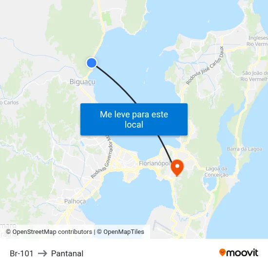 Br-101 to Pantanal map